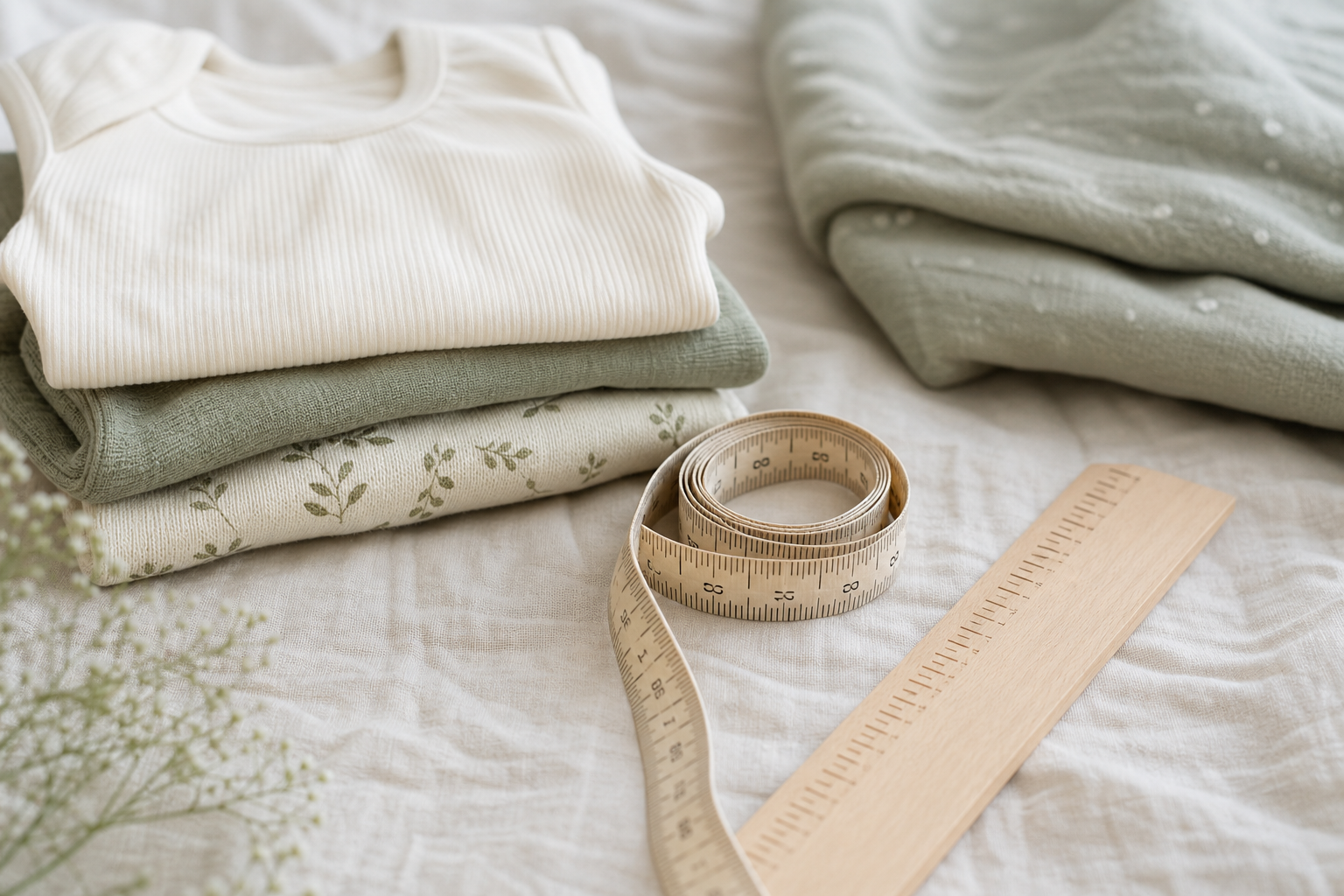 Meetlint bij babykleding