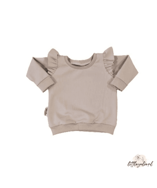 Little Adventures Ruffle Shirt in Sand - Elegante en Comfortabele Kinderkleding - Little Julie