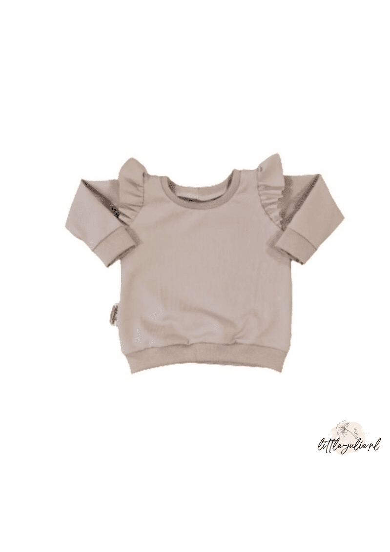 Little Adventures Ruffle Shirt in Sand - Elegante en Comfortabele Kinderkleding - Little Julie