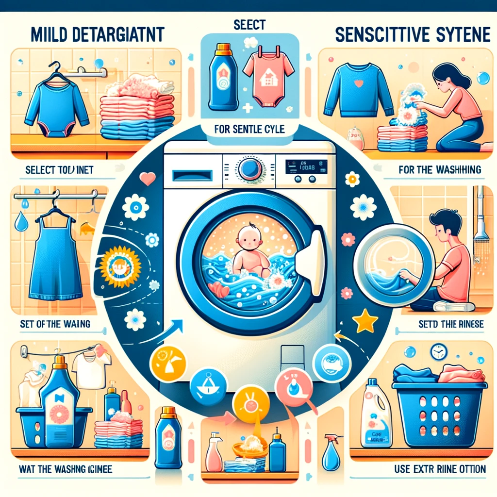 Veiligheidsmaatregelen bij het wassen van babykleding