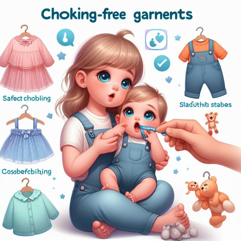 Veiligheidssluitingen op babykleding