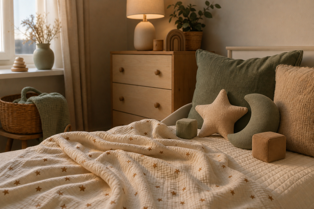 Babykamer met een sterren-dekentje